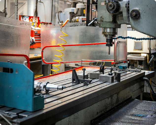 Metalworking machinery in operation